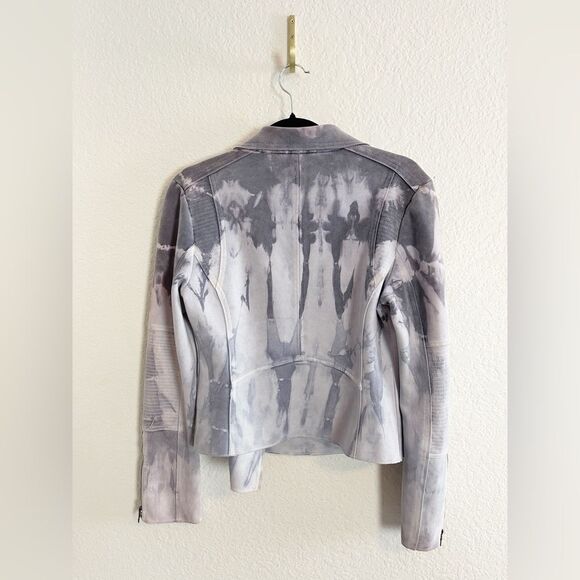 Anthropologie Jackets & Coats Marrakech gray faux suede Moto biker Jacket. - Picture 3 of 9